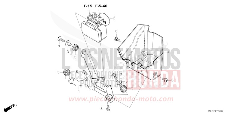 MODULATEUR ABS de Hornet 500 GRAND PRIX RED (R380) 2024